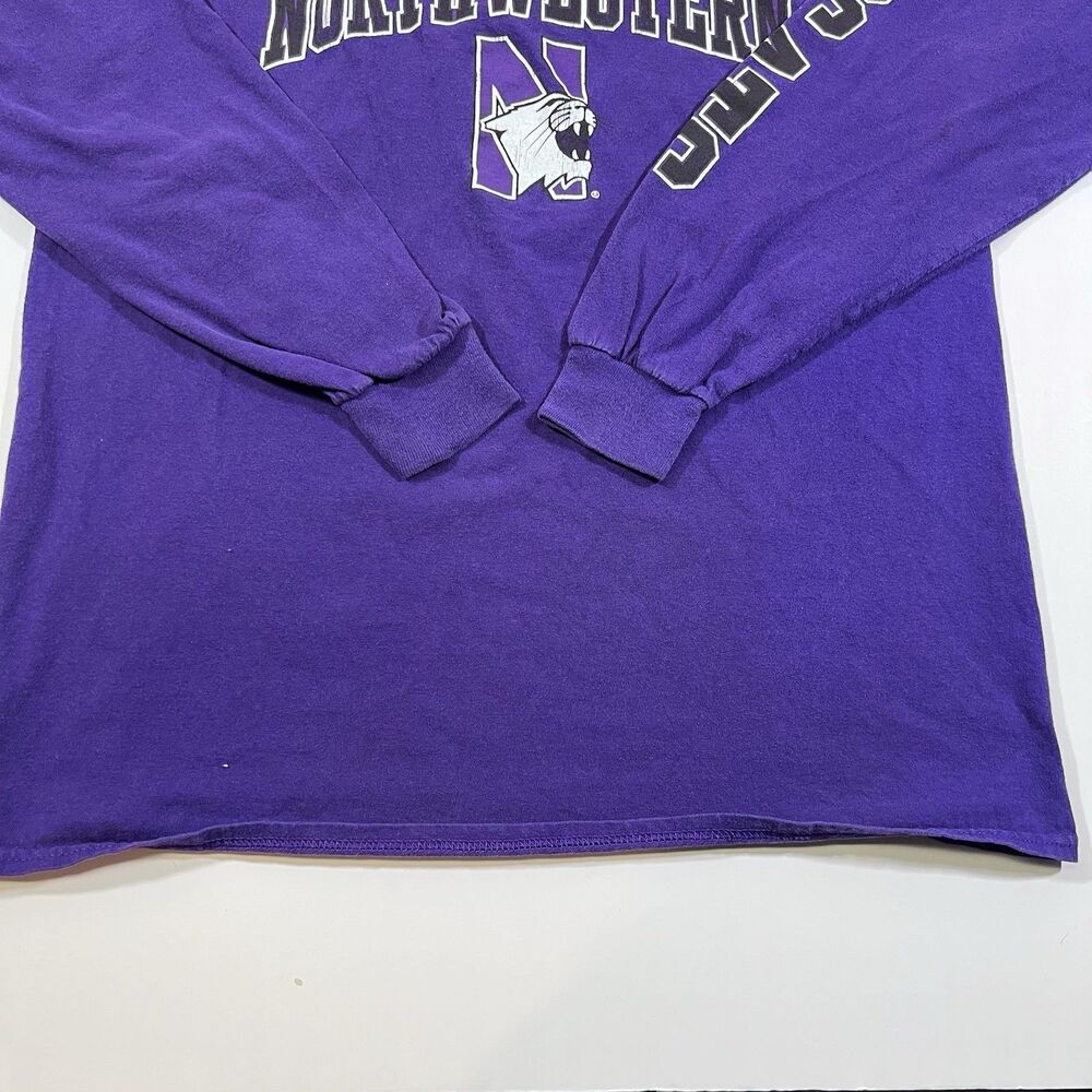 Lot of 2 Northwestern Wildcats Long Sleeve Purple Shirts Fanatics Gildan Large - Picture 11 of 16